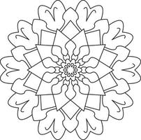 Mandala Coloring Page Graphic vector