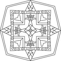 Mandala Coloring Page Graphic vector
