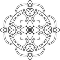 Mandala Coloring Page Graphic vector