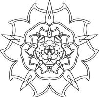 Mandala Coloring Page Graphic vector