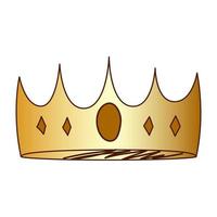 doodle illustration of golden crown vector