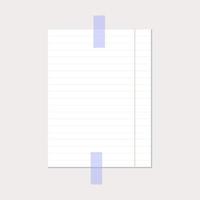 lined paper sheet vector