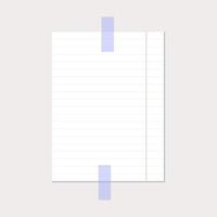 lined paper sheet vector