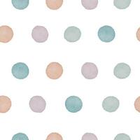 Watercolor seamless pattern with pastel color dots, blobs,circles, bubbles, dotted. Perfect for card, fabric, tags, invitation, printing, wrapping. vector