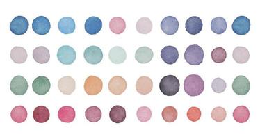 Watercolor pastel color dots, blobs,circles, bubbles, dotted. Perfect for card, fabric, tags, invitation, printing, wrapping. vector