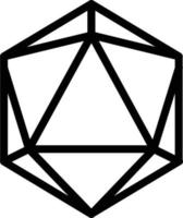 diseño de icono de vector de dados d20