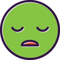 Frown Open Vector Icon Design