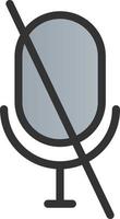 Microphone Slash Vector Icon Design