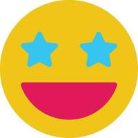 Grin Stars Vector Icon Design