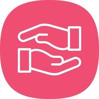 Hands Helping Vector Icon Design