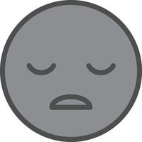 Frown Open Vector Icon Design