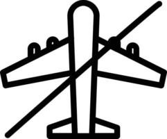 Plane Slash Vector Icon Design