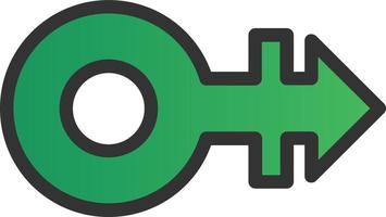 Mars Stroke H Vector Icon Design