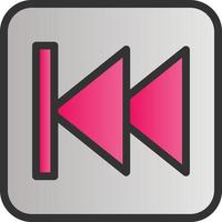 Fast Backward Vector Icon Design