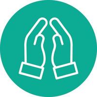 Praying Hands Vector Icon Design
