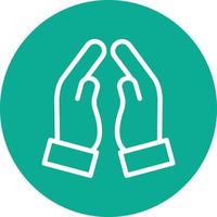 Praying Hands Vector Icon Design