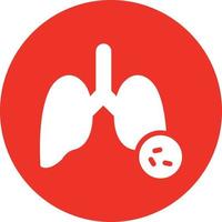 Lungs Virus Vector Icon Design