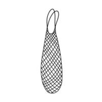 Eco mesh bag. Vector doodle shopping string eco bag.