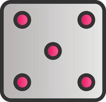 Dice Five Vector Icon Design