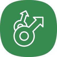 Mars Double Vector Icon Design