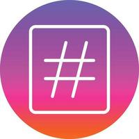 Hashtag Vector Icon Design