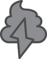 diseño de icono de vector de tormenta de caca