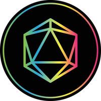 diseño de icono de vector de dados d20