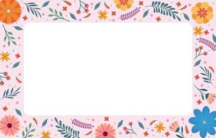 Spring Floral Border Background vector