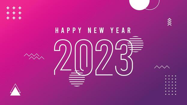 happy new year 2023 abstract background vector