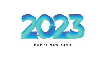 happy new year 2023 text blend background vector