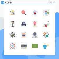 User Interface Pack of 16 Basic Flat Colors of signal privacy lollipop data drink Editable Pack of Creative Vector Design Elements