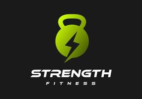 The kettlebell logo is suitable for fitness business symbols. vector