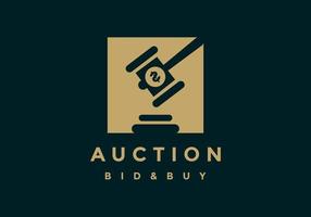 The auction logo is suitable for fitness business symbols. vector