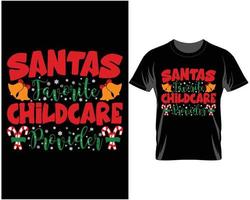 vector de diseño de camiseta de navidad feo favorito de santa