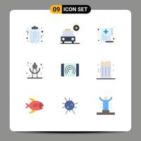 paquete de iconos de vector de stock de 9 signos y símbolos de línea para elementos de diseño de vector editables de documento de geometría de cuidado escolar de usuario