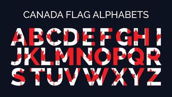 Canada Flag Alphabets 2 Letters A to Z Creative Design Logos vector