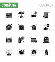 Simple Set of Covid19 Protection Blue 25 icon pack icon included covid bacteria dirty pill capsule viral coronavirus 2019nov disease Vector Design Elements