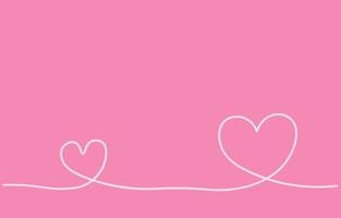 Continuous Line Heart Drawing,Valentine's Day Background,One Line Minimal,Vector Love vector