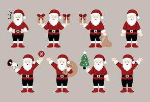 colección de imágenes prediseñadas de personajes de santa claus vector