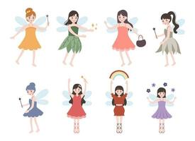 fairy illustration collection cartoon illustration vector