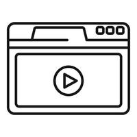 Browser tab icon outline vector. Window computer vector