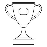 Trophy cup award icon, outline style vector