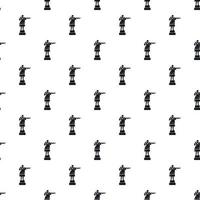 Christopher Columbus statue pattern, simple style vector