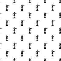 Christopher Columbus statue pattern, simple style vector