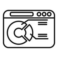 Web page icon outline vector. Market target vector