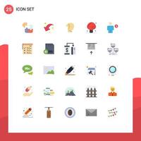 Set of 25 Modern UI Icons Symbols Signs for meal drinks left cooking melancholy Editable Vector Design Elements