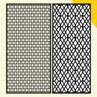 Decorative wall panel set for modern interiors.Laser cut patterns. Vector set with abstract