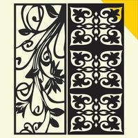 Jali design for graphic and CNC.router Geometric laser cutting vector pattern.