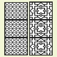 Jali design for graphic and CNC.router Geometric laser cutting vector pattern.