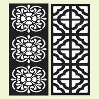 Jali design for graphic and CNC.router Geometric laser cutting vector pattern.